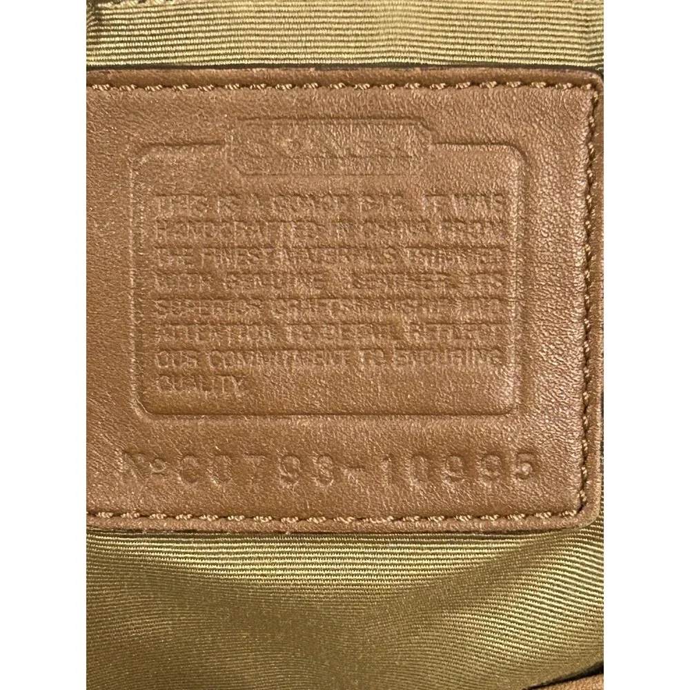 Y2K Coach Chelsea Optic Signature Turn Lock Satchel 10995 Tan Braided Handles